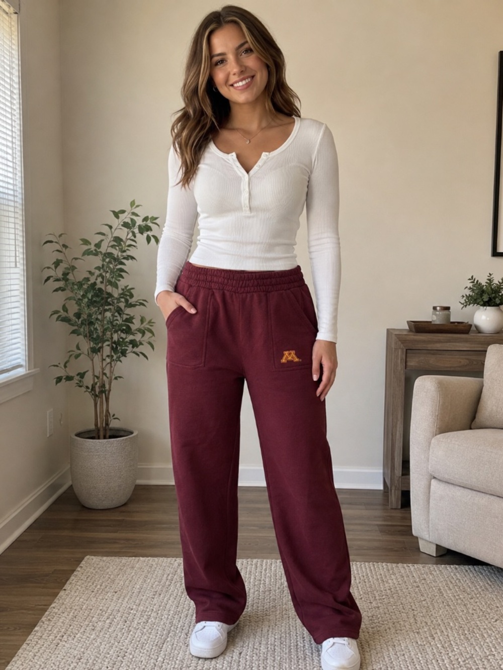 Rivalry Threads Minnesota Golden Gophers Sweatpants Women M Maroon NWT NCAA